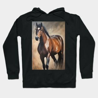 Horse Oil Painting Art Hoodie